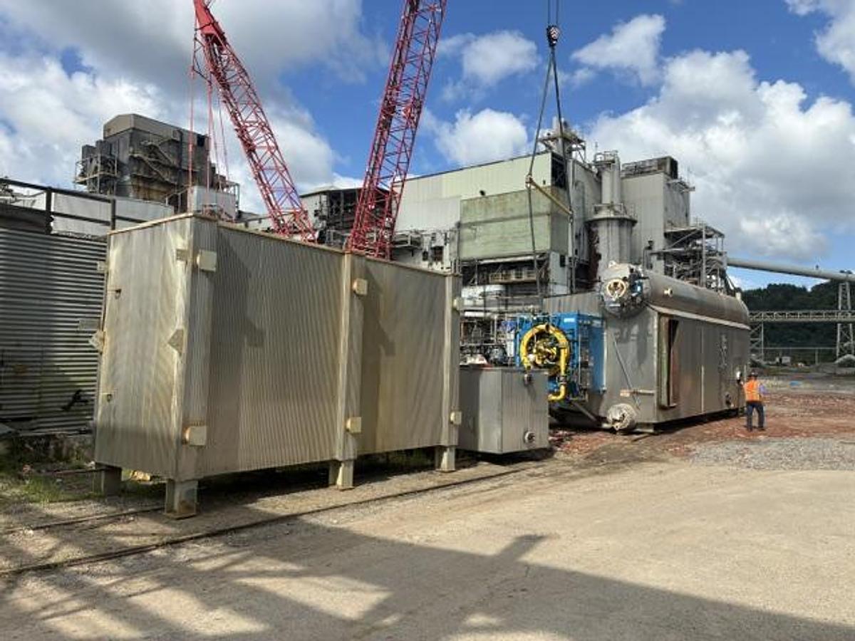 Used Rentech Boiler Systems INC. Package Boiler With John Zink Hamworthy Combustion ECOjet Burner #46368