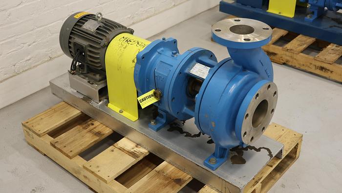 Used Goulds 3196 3x4x8 Pump & Westing House A/C Motor #45407