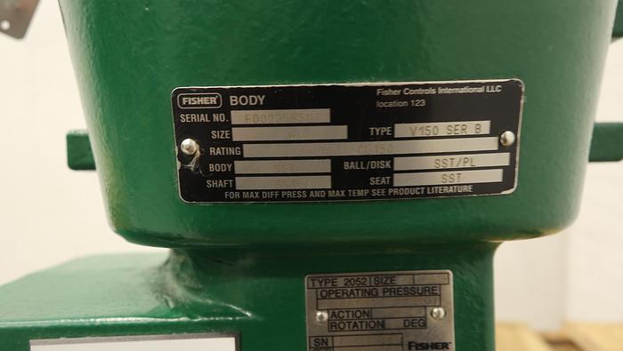 Used Fisher 6" V150 Series B Air Operated Vee Ball Valve, Series B #46485