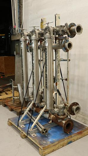 Used Ronningen Petter 3 Bank Stainless Steel Canister Filter #46439