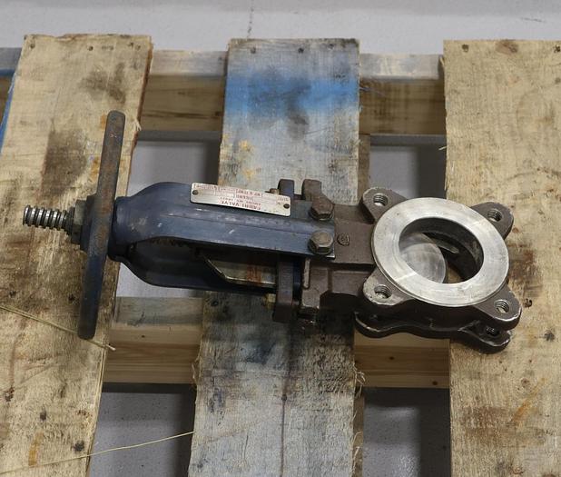 Used Fabri-Valve 3” Hand Operated Knife Gate Valve #45734