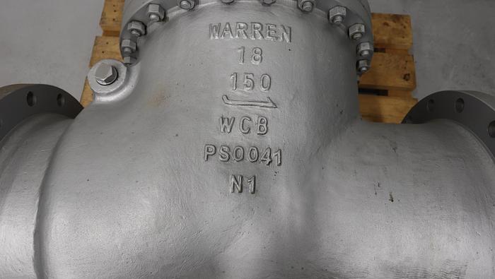 Used Warren 18" Swing Check Valve #45696