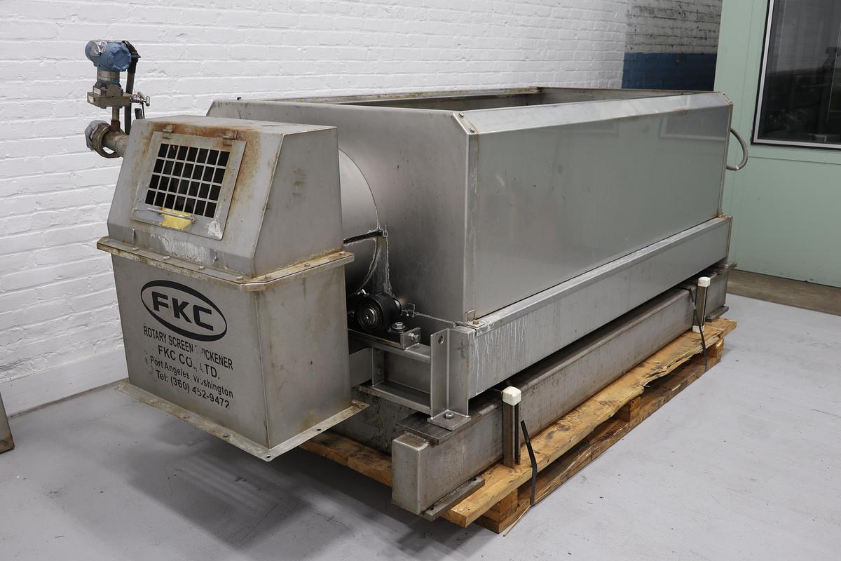 Used FKC Co. RST-S480 X 2000 L Conventional Rotary Screen Thickener #47586