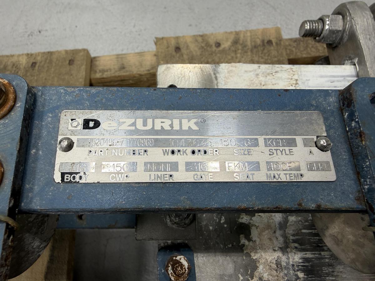 Used Dezurik 6" Air Operated Knife Gate Valve #46960