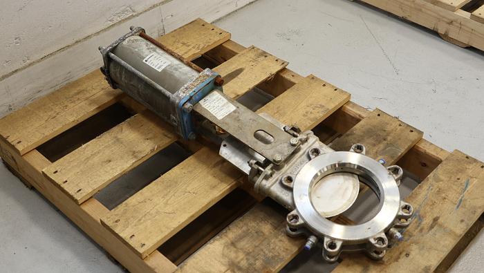 Used Orbinox 6" Air Operated Knife Gate Valve #44807