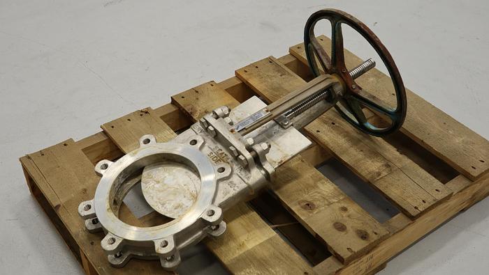 Used National Industrial Supply 8" Hand Operated Knife Gate Valve #44978