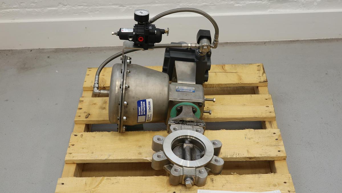 Used Dezurik 4" Air Operated Butterfly Valve #46851
