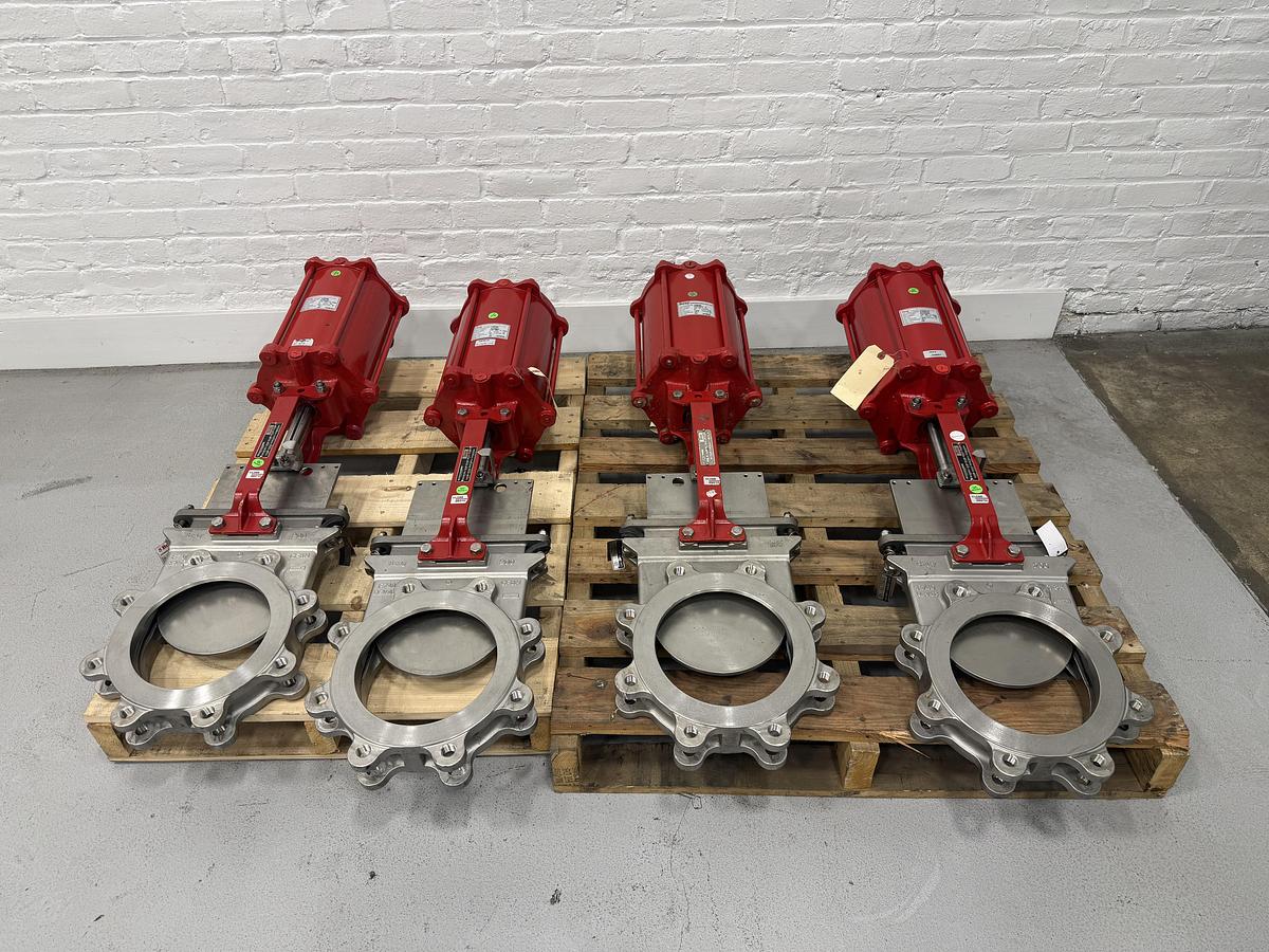 Unused Bray 8" Air Operated Knife Gate Valve #47177