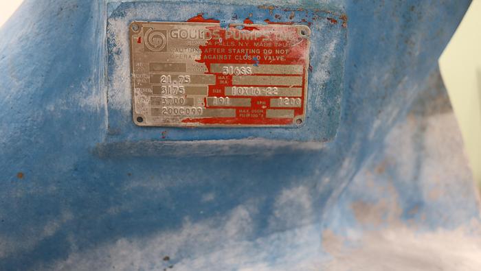 Used Goulds 3175L 10x12x22 Pump #46080