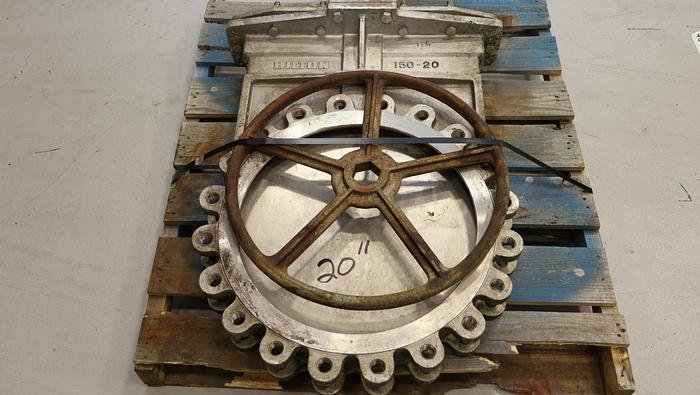 Used Hilton 20" Hand Operated Knife Gate Valve #46452