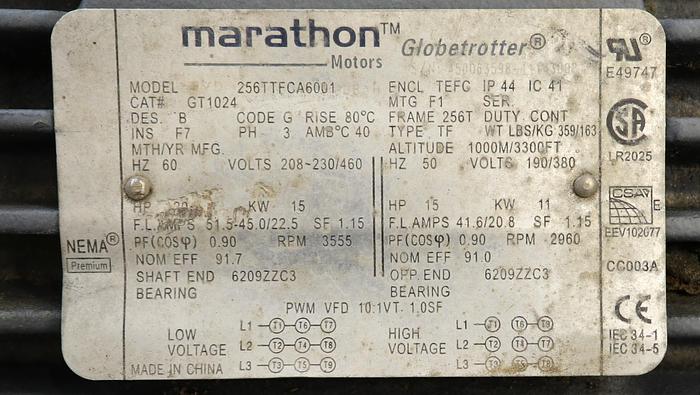 Used GOULDS 3196MTX 1.5x3x10 Pump With Base And Motor #46239