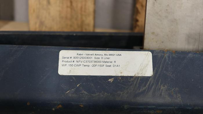 Used Fabri-Valve 8" Hand Operated Knife Gate Valve #45323