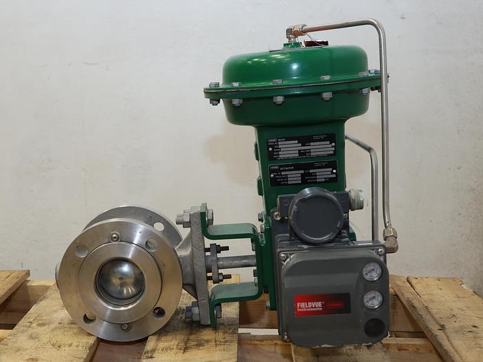 Used Fisher 3" V150 Series B Air Operated Vee Ball Valve #46257