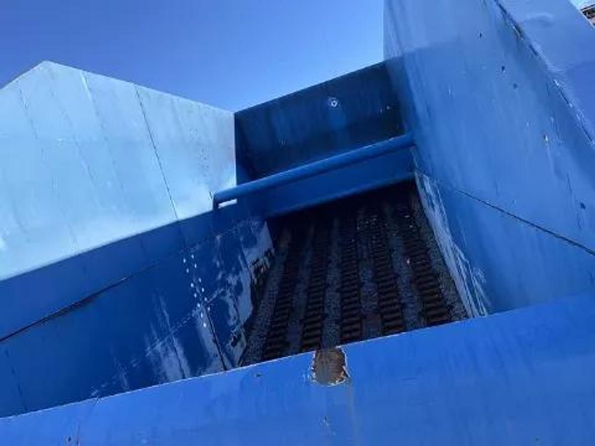 Used Bruks 70' Back-On Truck Dump with Optimized Smooth Cargo Flow Receiving Hopper #47308