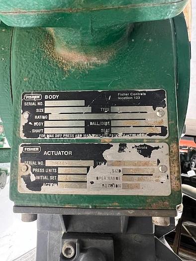 Used Fisher 8" V150 Air Operated Vee Ball Valve #46489