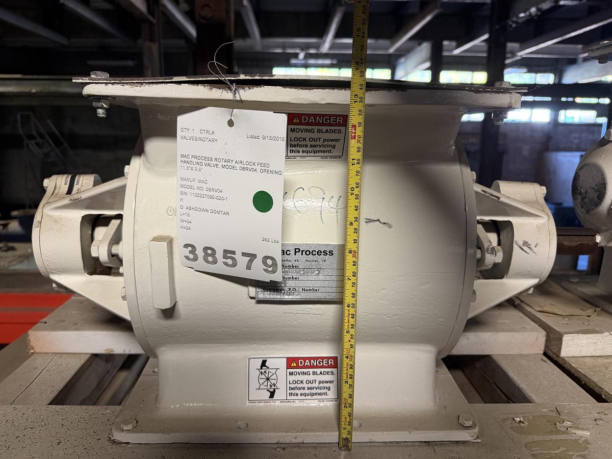 Used MAC 0BRV04 Process Rotary Airlock Feed Handling Valve #38579