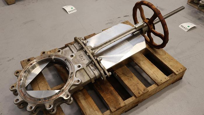 Used Flow Control Components 12" Hand Operated V-Port Knife Gate Valve #46435