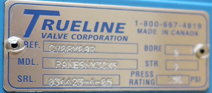 Unused Trueline 8" Air Operated Knife Gate Valve #45855