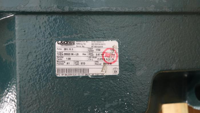 Refurbished Black Clawson Ragger With Quantis B10C18S20111 Gear Drive # 44600