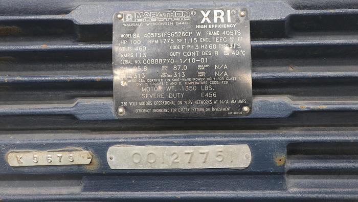 Used Marathon 8A 405TSTFS6526CP W A/C Motor #45645