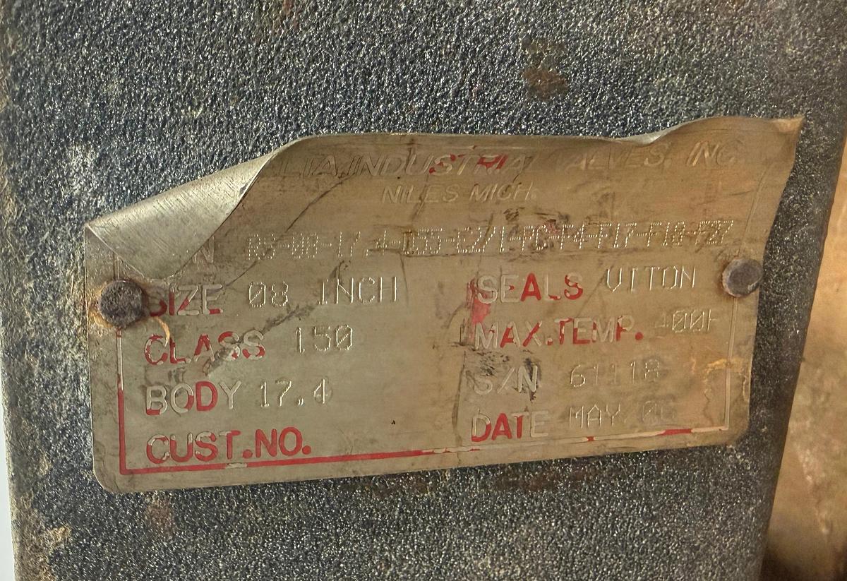 Refurbished Delta Industrial 8" Air Operated Knife Gate Valve #47090