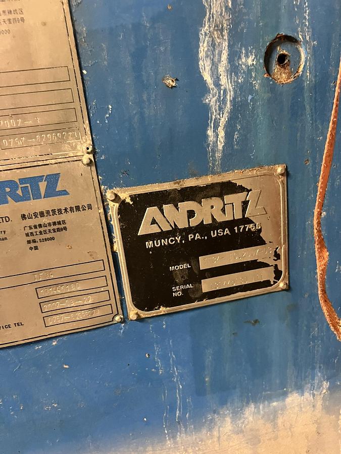 Used Andritz TF34 Double Disc Refiner  #47058