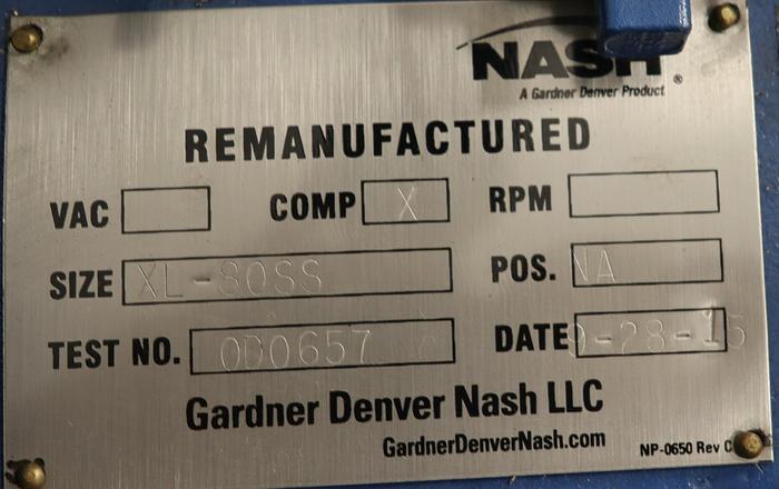 Unused Nash XL-80SS Vacuum Pump #45845
