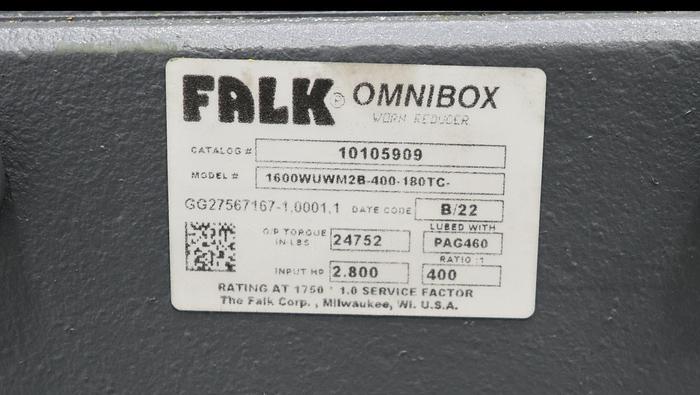 Unused Falk Ominibox Worm Gear Reducer #46001