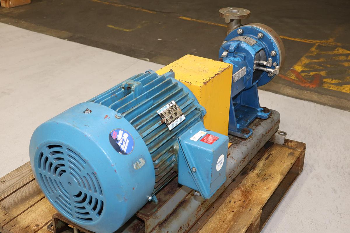 Used DiscFlo Corp 2015 1x2 Pump With Base & Marathon A/C Motor #47458