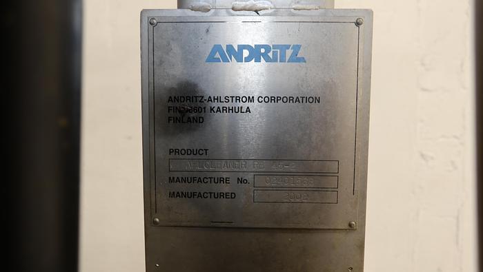 Used Andritz Ahlcleaner RB 45-2 High Consistency Cleaner System #44857
