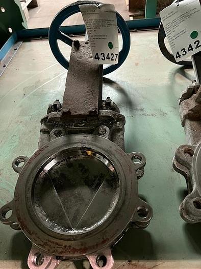Used 6" V-Port Hand Operated Knife Gate Valve #43427