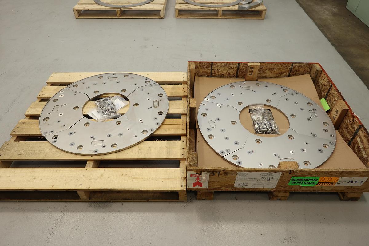 Unused Sprout Waldron AFT 34" Refiner Adapter Plates & Adapter Rings #47434