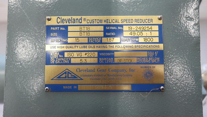 Used Cleveland BT18 Gear Drive #45070