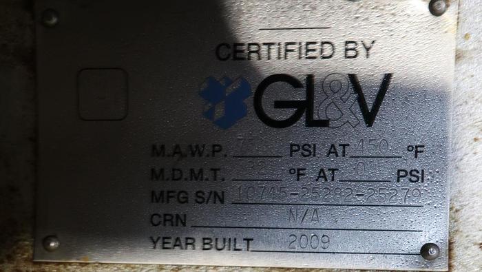 Unused GL&V 48"x150.56" Dryer Cans #46231