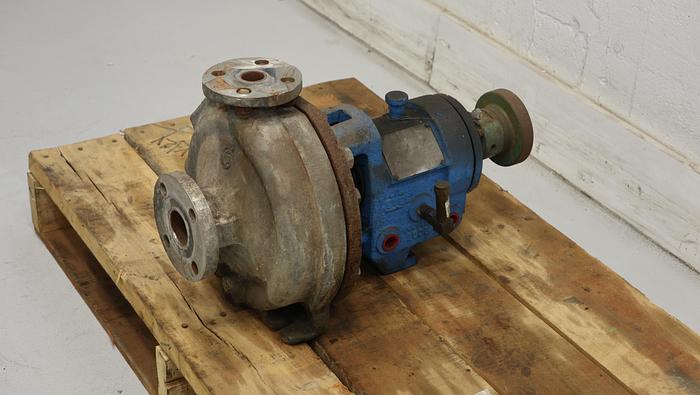 Used Power D 3196 Pump, 1x1.5x8, 6-Vane Stainless Steel Impeller, Stainless Steel Casing #23669