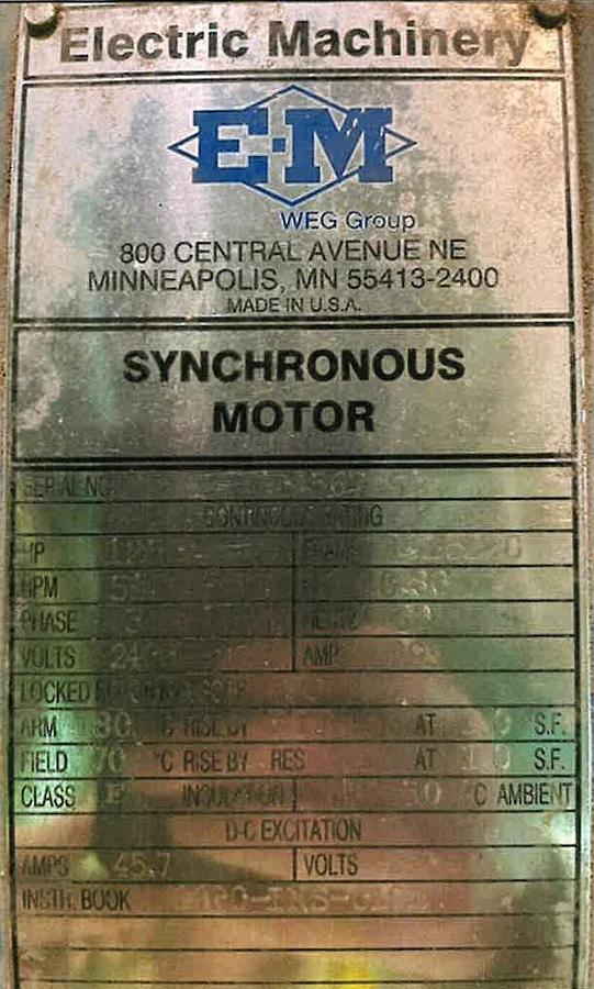 Used EM (Electric Machinery) Motor #47334