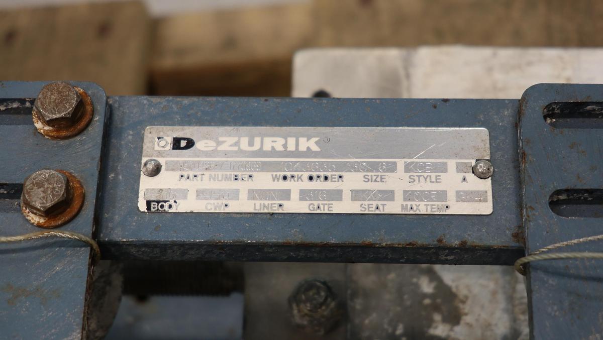 Used Dezurik 6" Air Operated Knife Gate Valve #46960