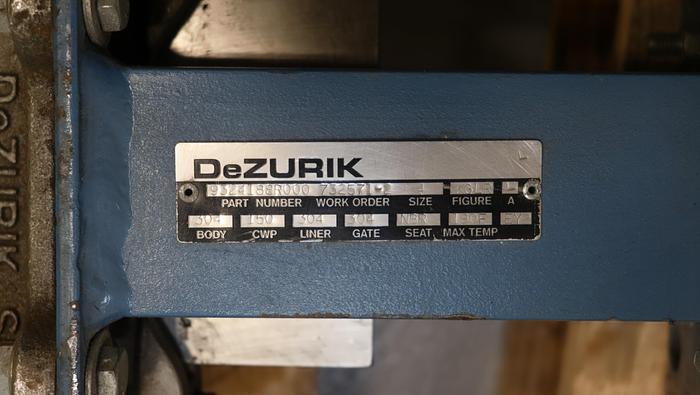 Used Dezurik 4" Air Operated Knife Gate Valve #46312