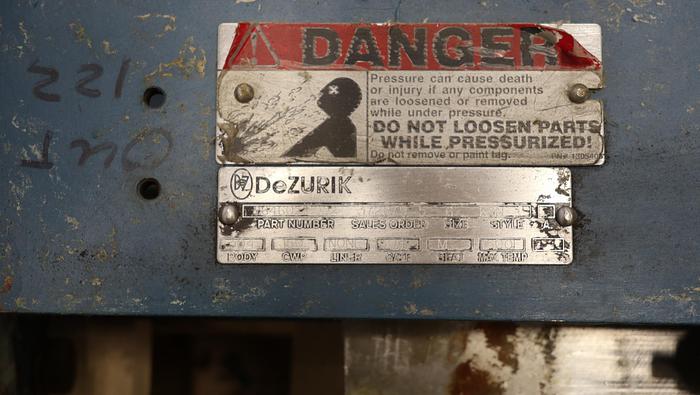 Used Dezurik 6" Air Operated Knife Gate Valve #44808