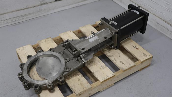 Used Fabri-Valve 10" Air Operated Knife Gate Valve #46409