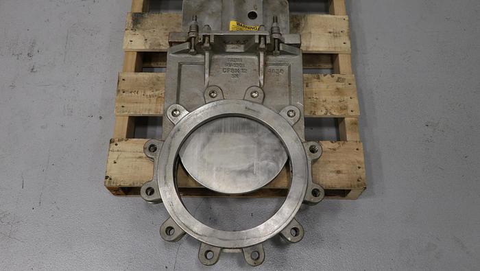 Used Fabri-Valve 12" Air Operated Knife Gate Valve #46411