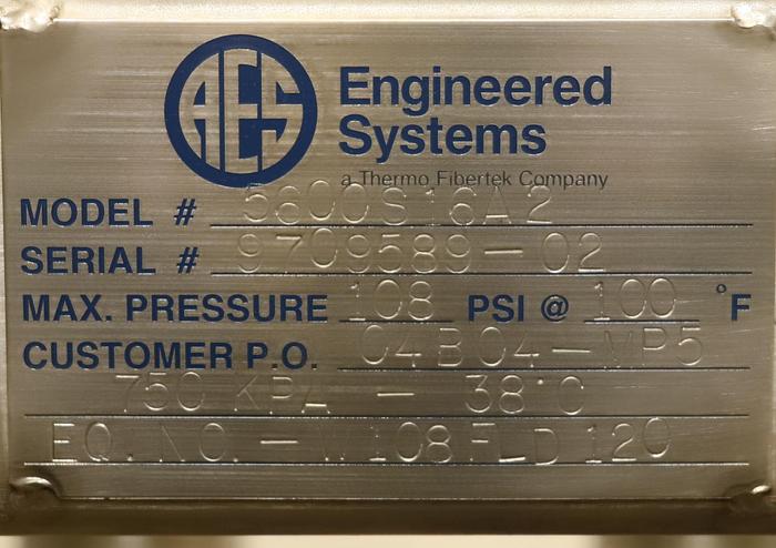 Unused AES 5600S16A2 16-Bank Canister Filter System #45884