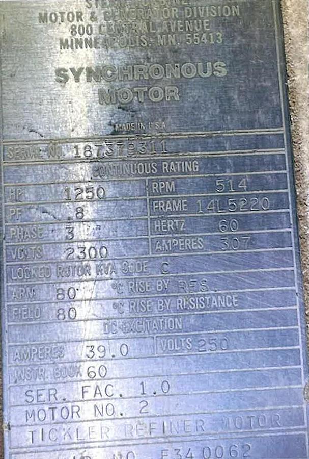 Used General Electric Motor #47333