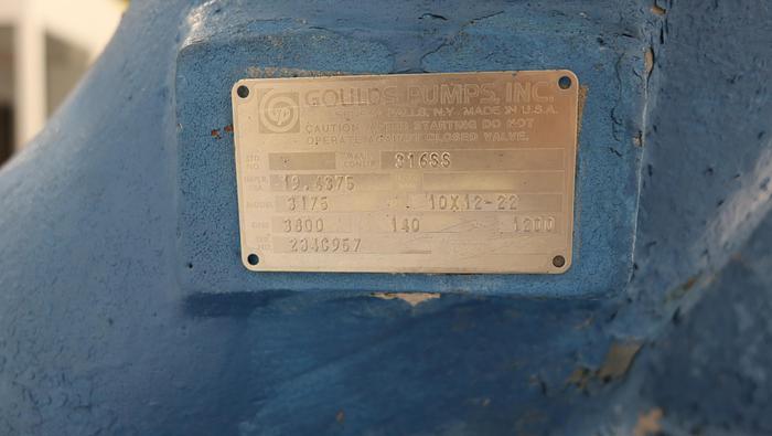 Used Goulds 3175 10x12x22 Pump #44883