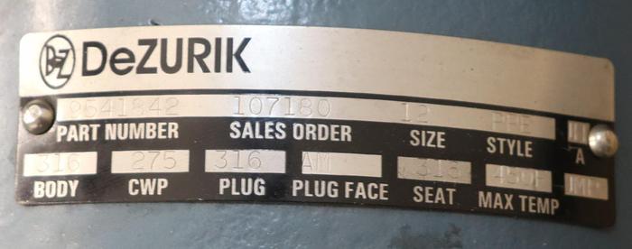 Used Dezurik 12" Basis Weight Valve #45697
