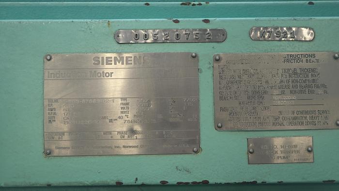 Used Siemens A/C Motor #45630