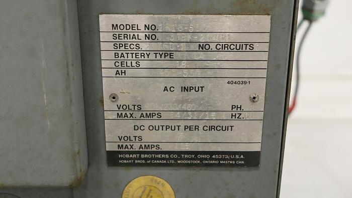 Used Hobart 1R18-550 Electric Forklift Charger #32414