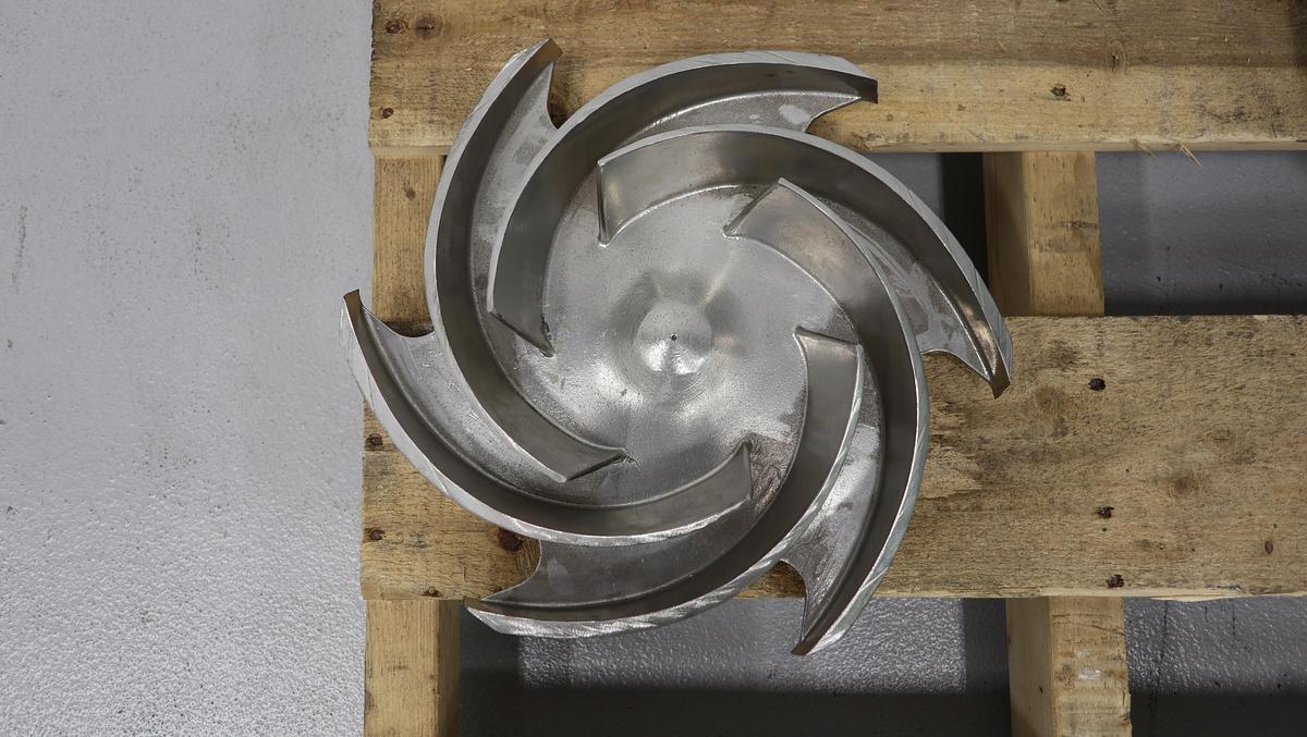 Used Goulds 3196 MT 4x6x13 6-Vane Impeller #46824