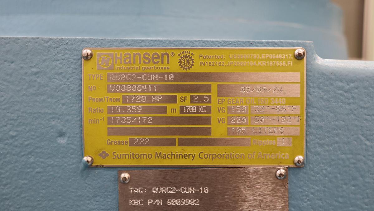 Unused Hansen (2024) QVRG2-CUN-10 Gear Reducer #47068