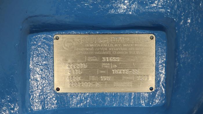 Used Goulds 3175 10x12x22 Pump #44904